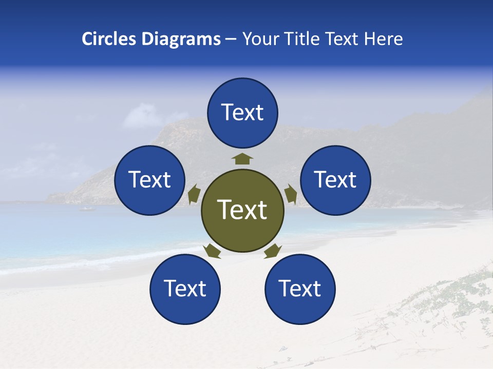 Azure Relaxing Saint Barths PowerPoint Template