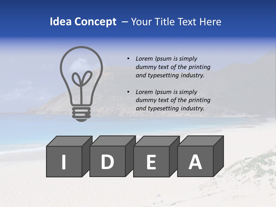 Azure Relaxing Saint Barths PowerPoint Template