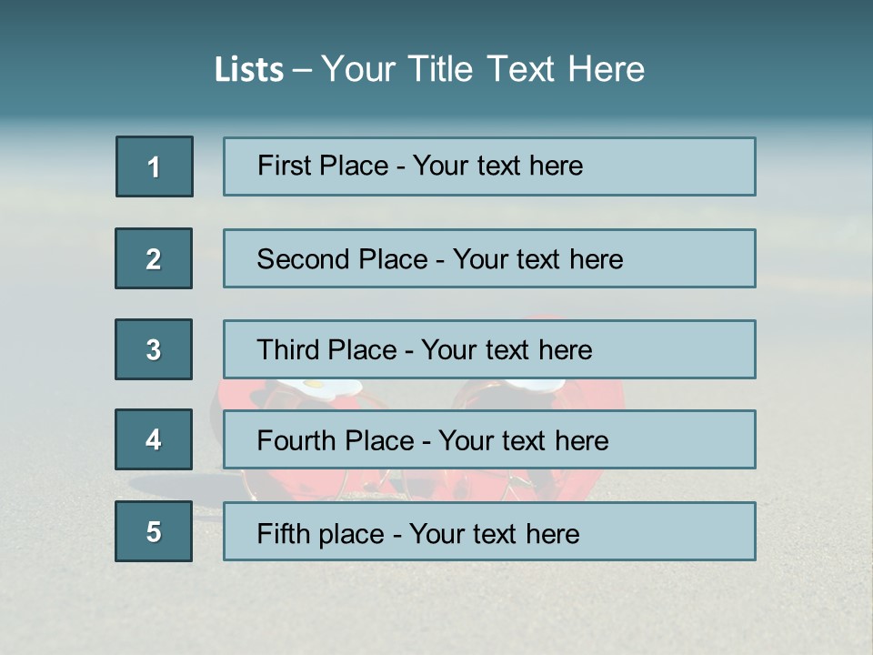 Big Island Glasses Red PowerPoint Template