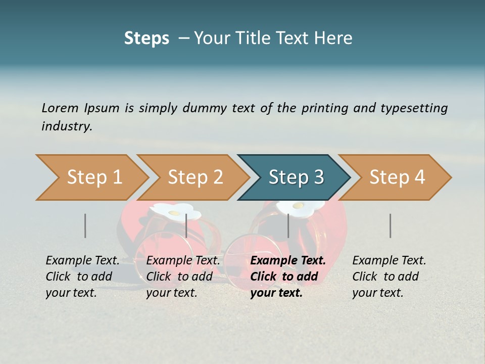 Big Island Glasses Red PowerPoint Template