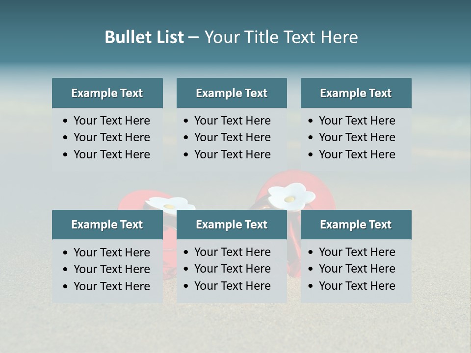 Big Island Glasses Red PowerPoint Template