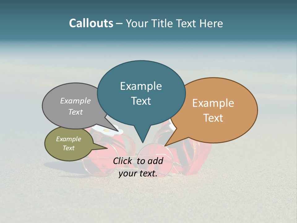 Big Island Glasses Red PowerPoint Template