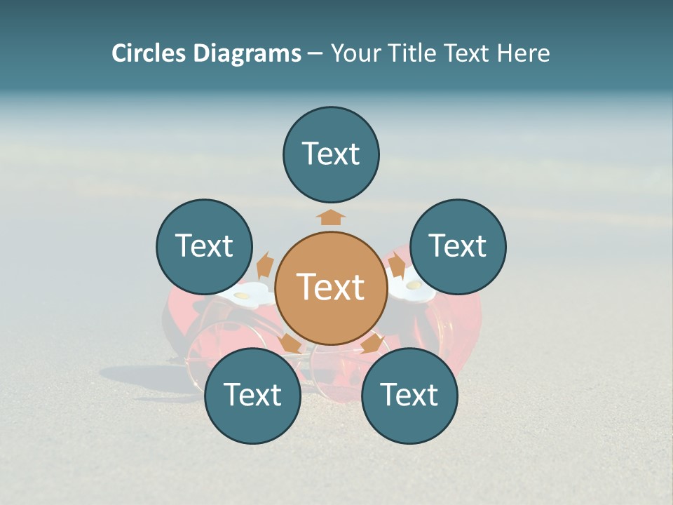 Big Island Glasses Red PowerPoint Template