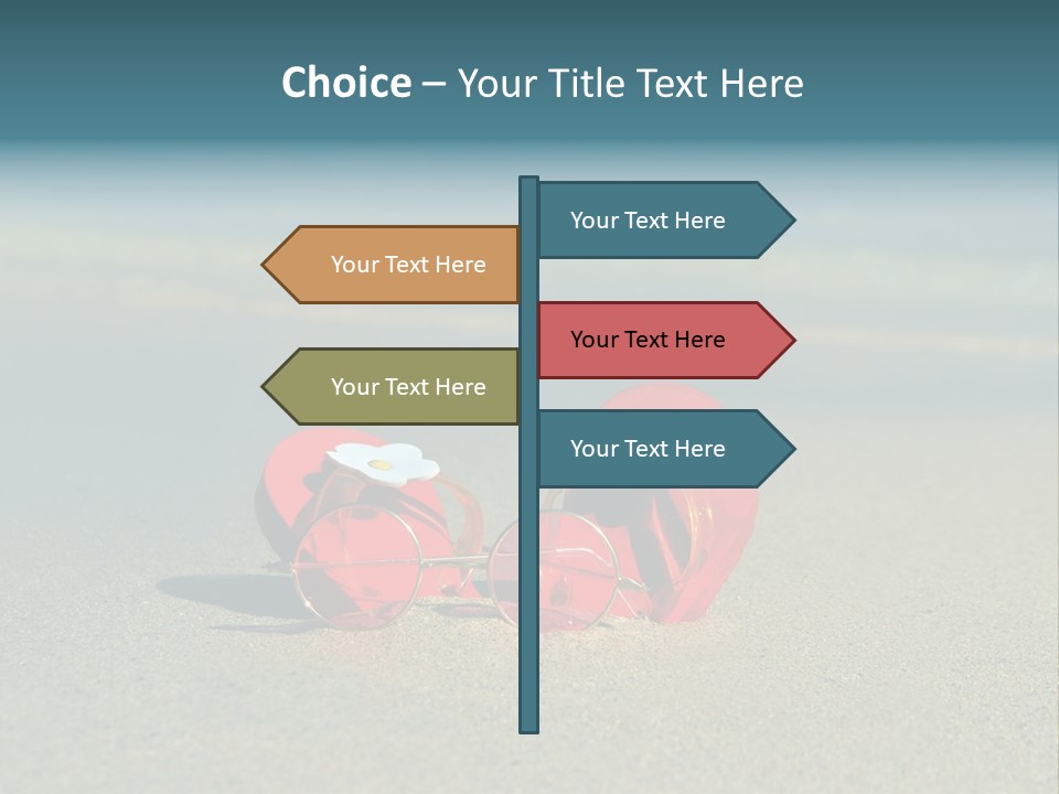 Big Island Glasses Red PowerPoint Template