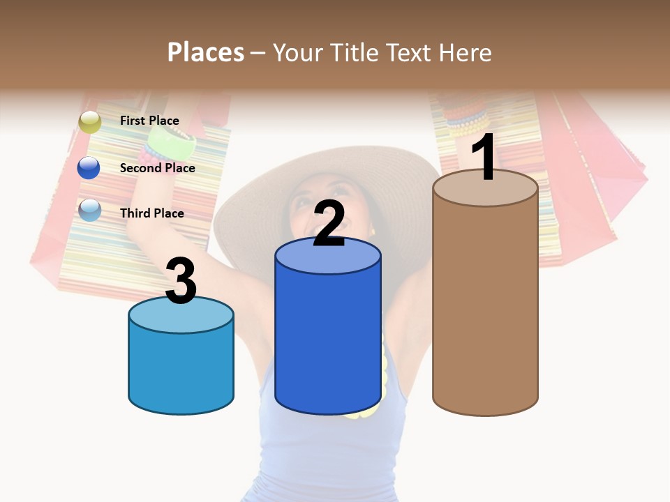 Bags Girl Paper PowerPoint Template