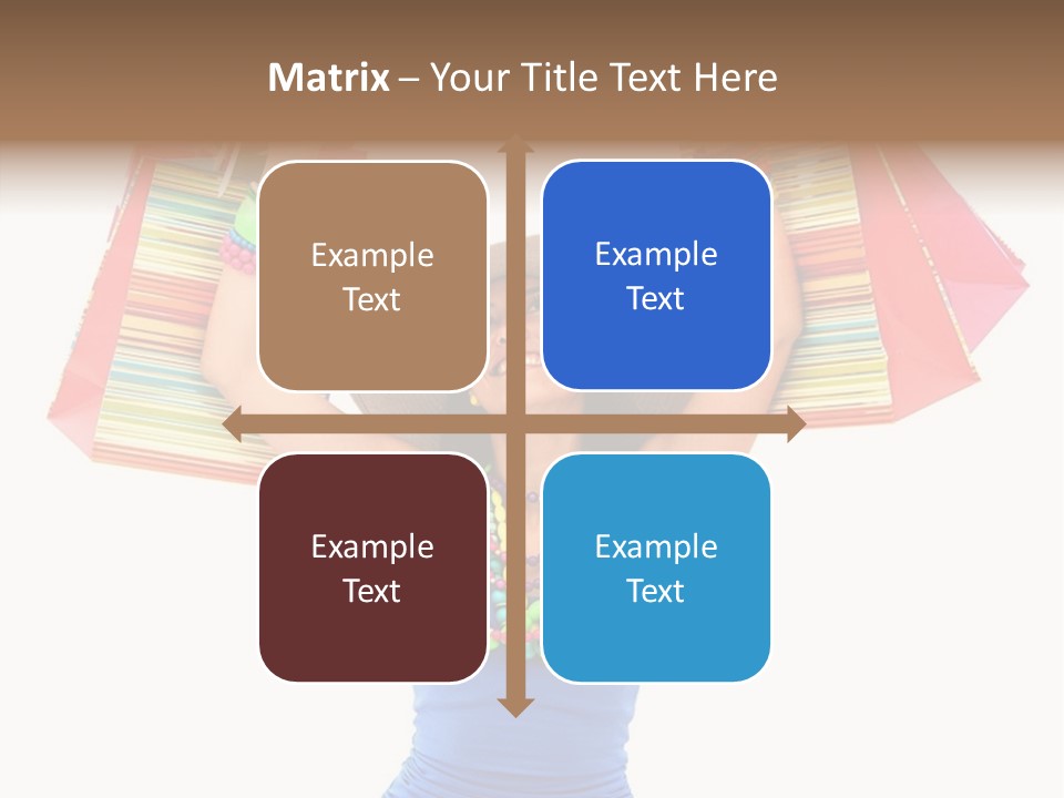 Bags Girl Paper PowerPoint Template