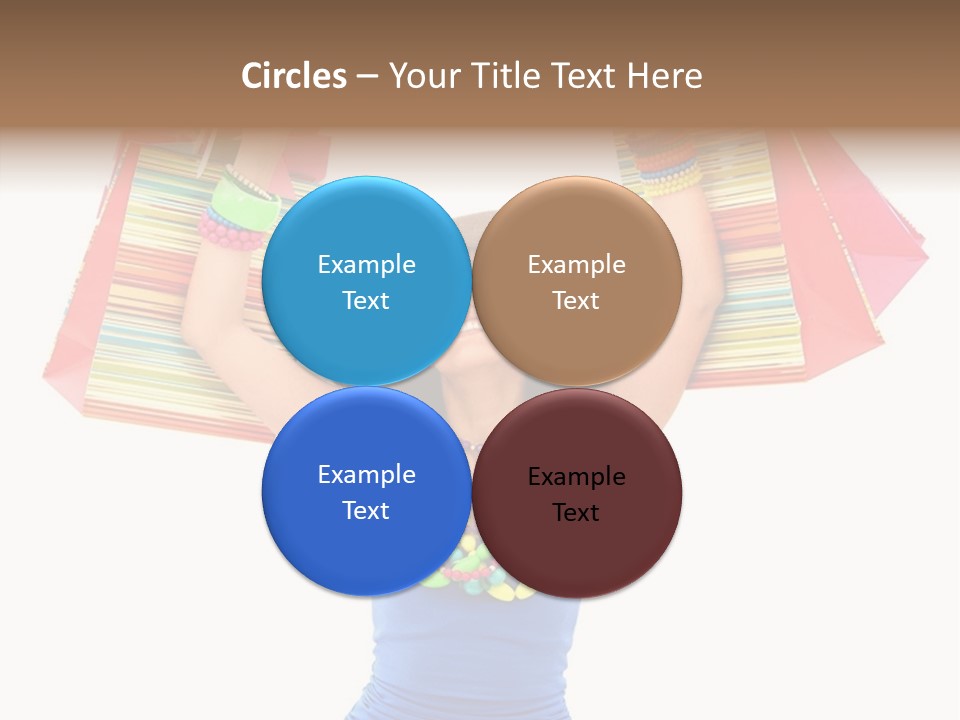 Bags Girl Paper PowerPoint Template