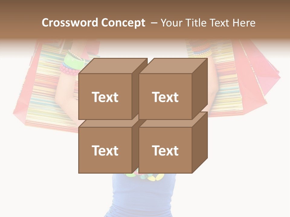 Bags Girl Paper PowerPoint Template