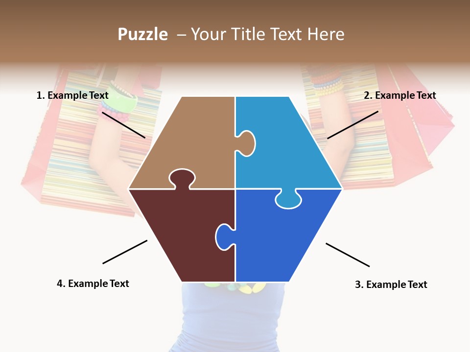 Bags Girl Paper PowerPoint Template