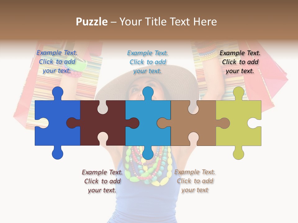 Bags Girl Paper PowerPoint Template