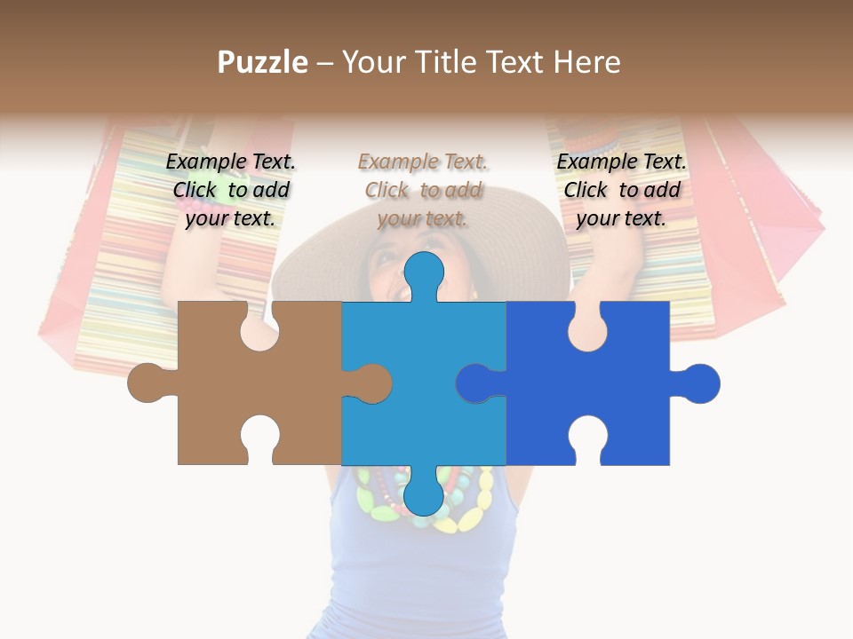 Bags Girl Paper PowerPoint Template