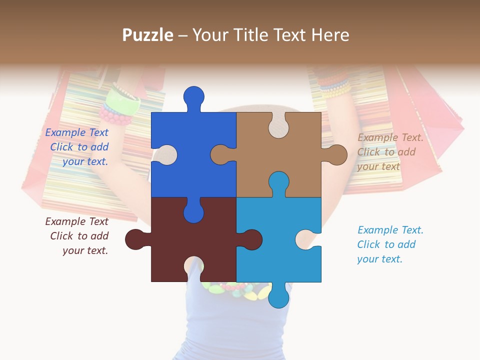 Bags Girl Paper PowerPoint Template