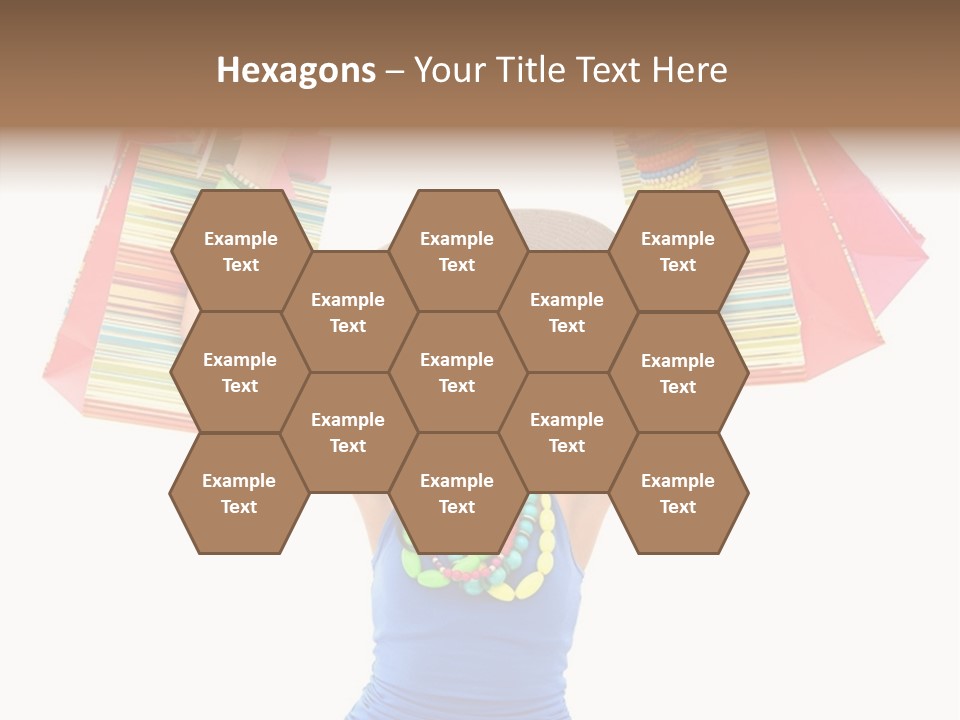 Bags Girl Paper PowerPoint Template