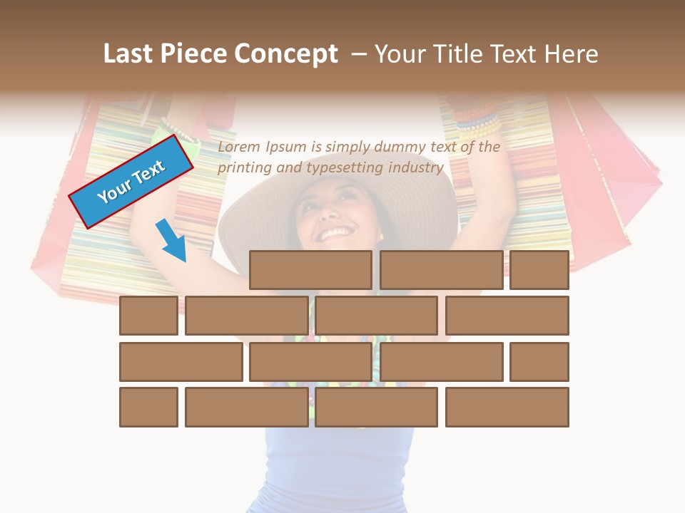 Bags Girl Paper PowerPoint Template