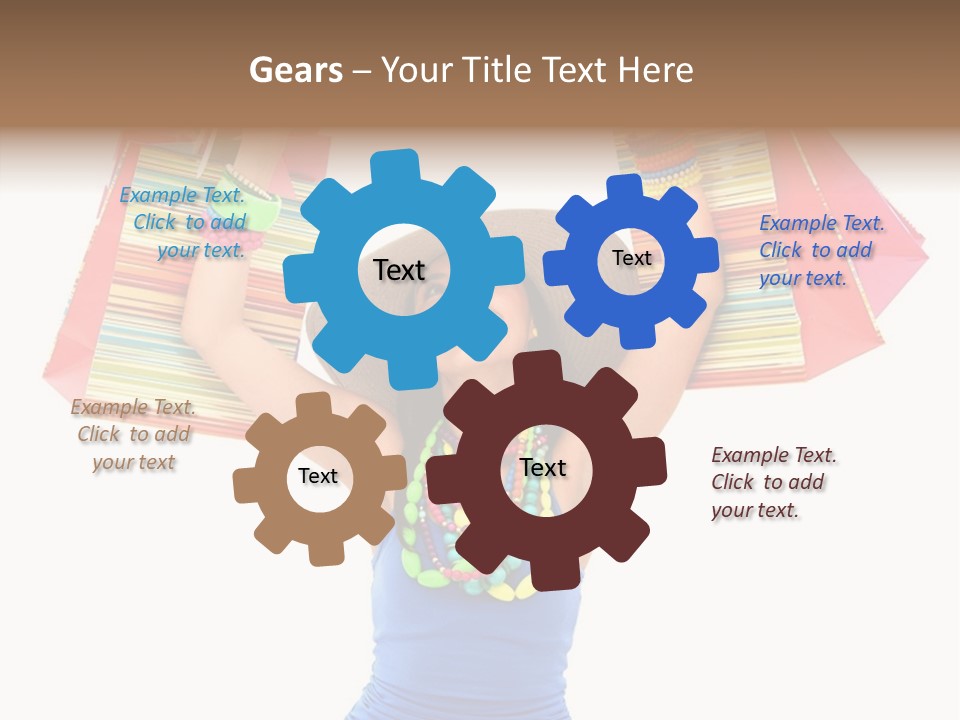 Bags Girl Paper PowerPoint Template