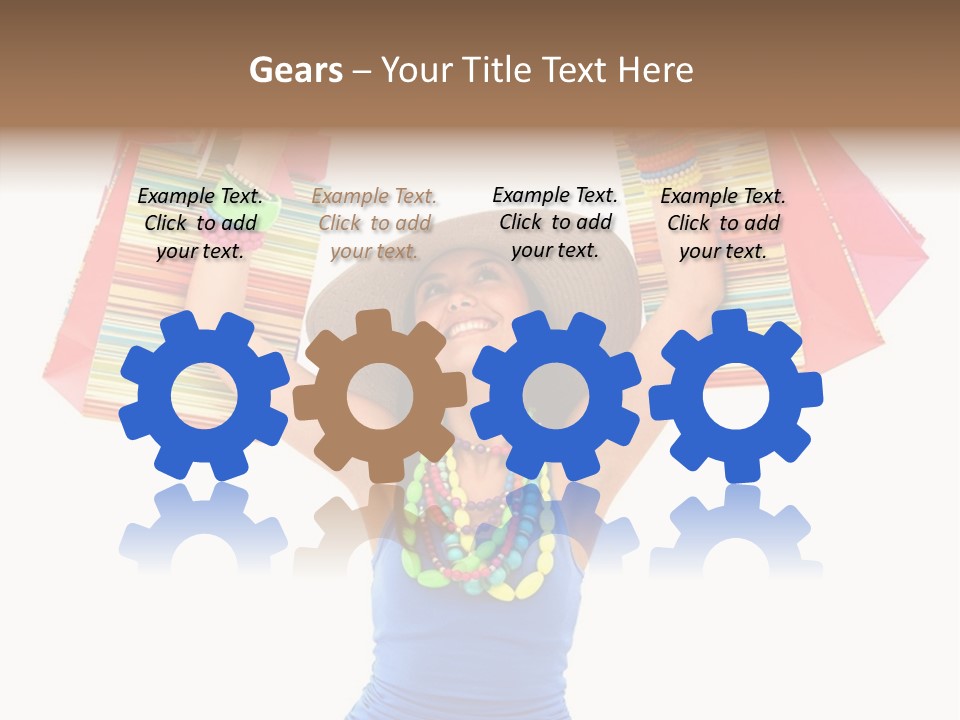 Bags Girl Paper PowerPoint Template