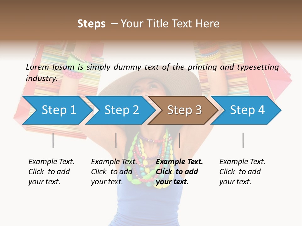 Bags Girl Paper PowerPoint Template