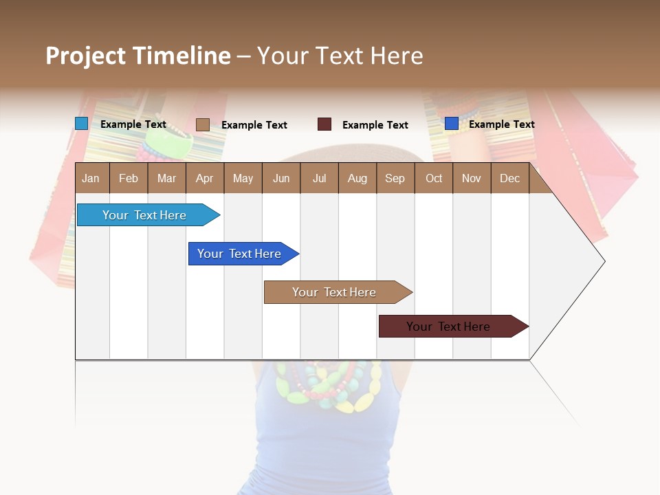 Bags Girl Paper PowerPoint Template