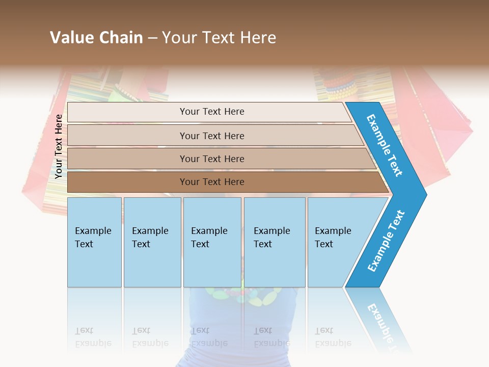 Bags Girl Paper PowerPoint Template