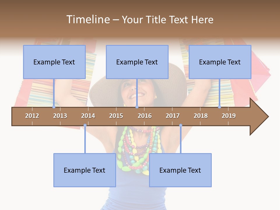 Bags Girl Paper PowerPoint Template