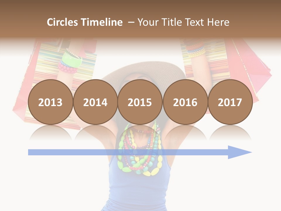 Bags Girl Paper PowerPoint Template