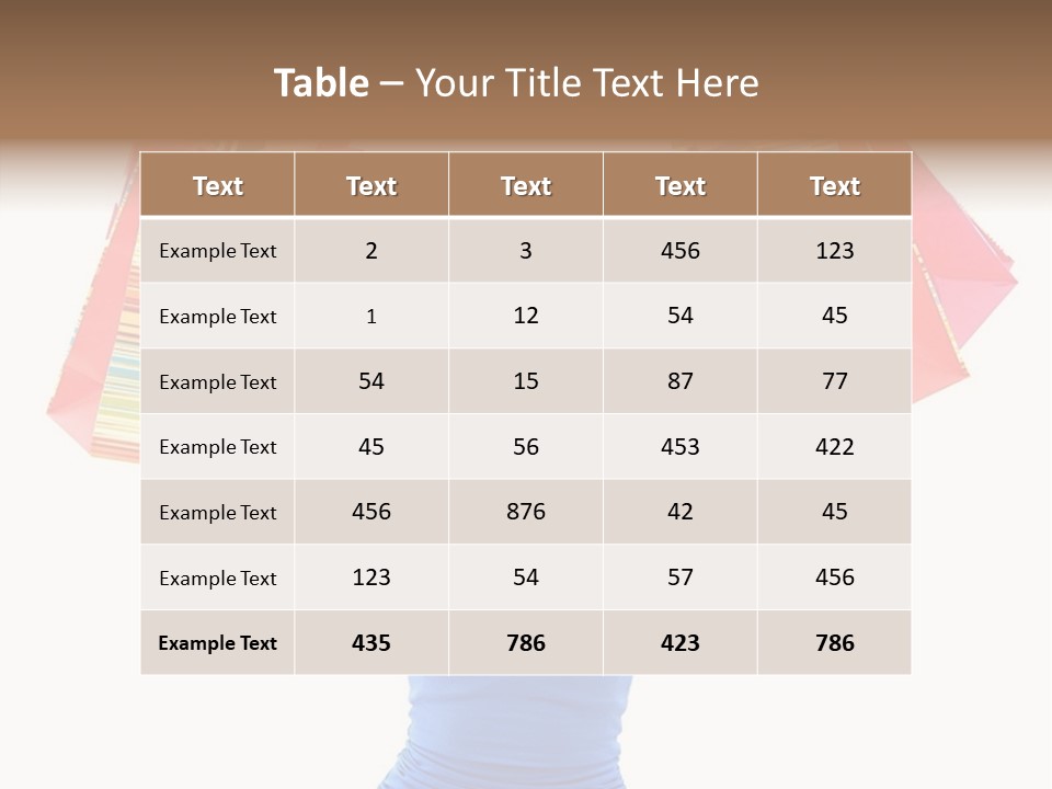 Bags Girl Paper PowerPoint Template