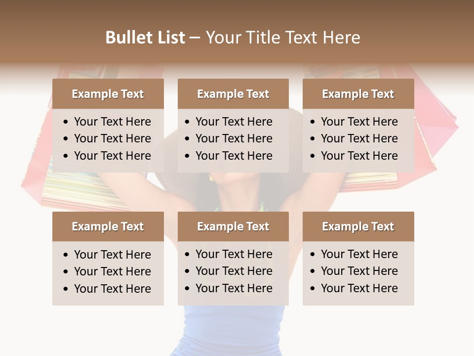 Bags Girl Paper PowerPoint Template