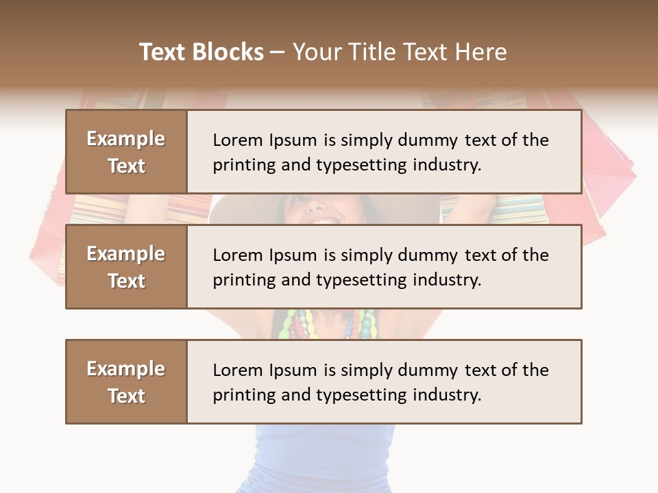 Bags Girl Paper PowerPoint Template