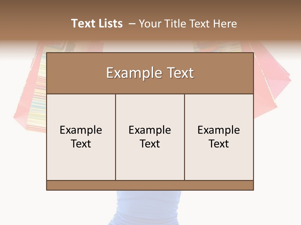 Bags Girl Paper PowerPoint Template