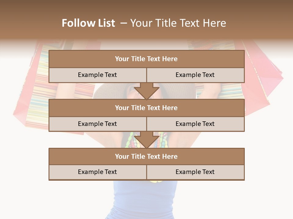 Bags Girl Paper PowerPoint Template