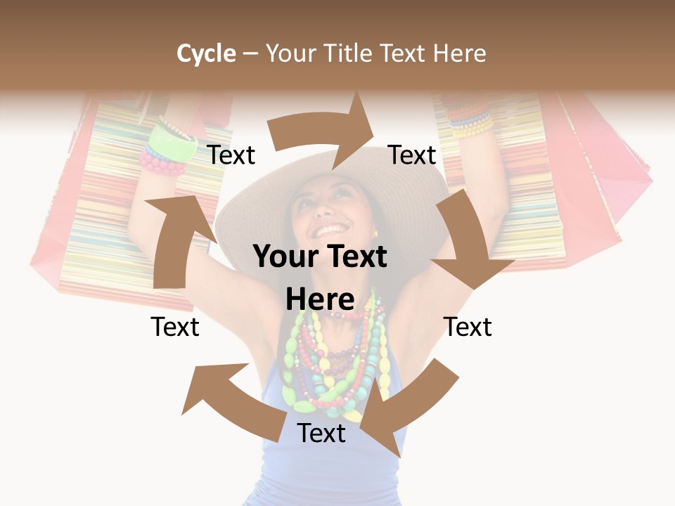 Bags Girl Paper PowerPoint Template