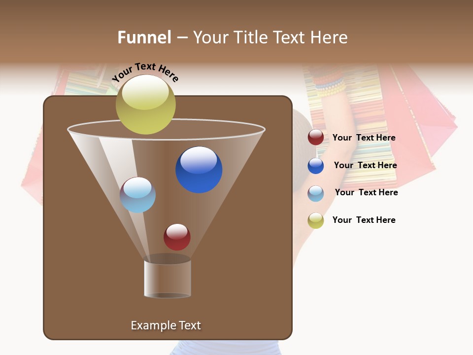 Bags Girl Paper PowerPoint Template