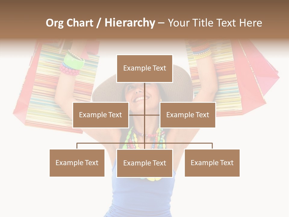 Bags Girl Paper PowerPoint Template