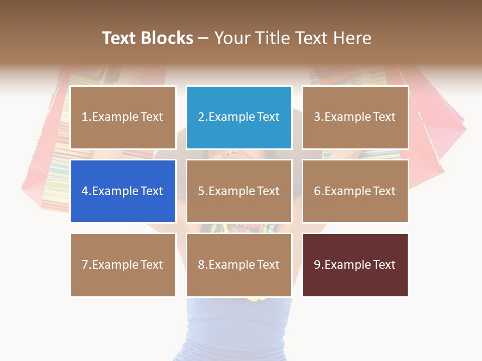 Bags Girl Paper PowerPoint Template