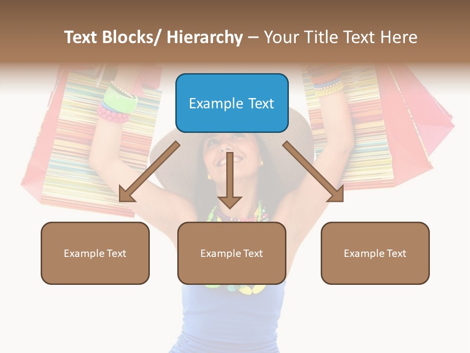 Bags Girl Paper PowerPoint Template