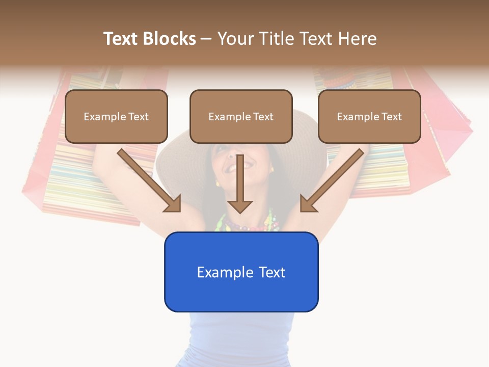 Bags Girl Paper PowerPoint Template