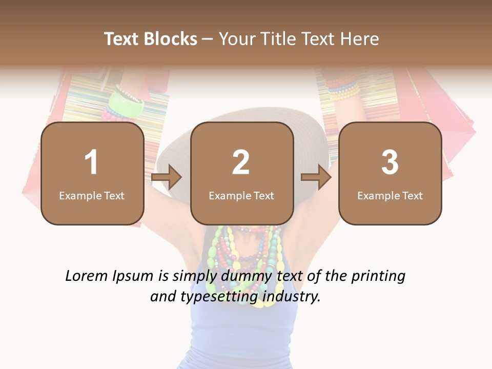 Bags Girl Paper PowerPoint Template