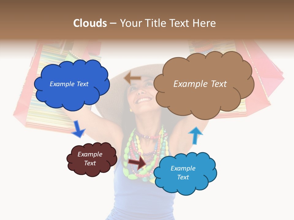 Bags Girl Paper PowerPoint Template