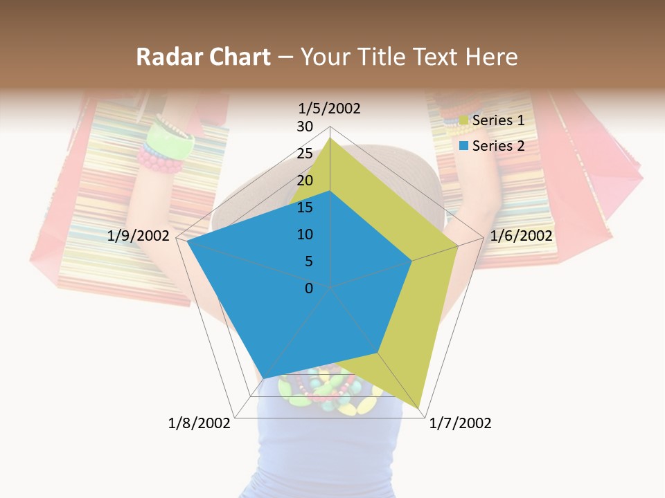 Bags Girl Paper PowerPoint Template