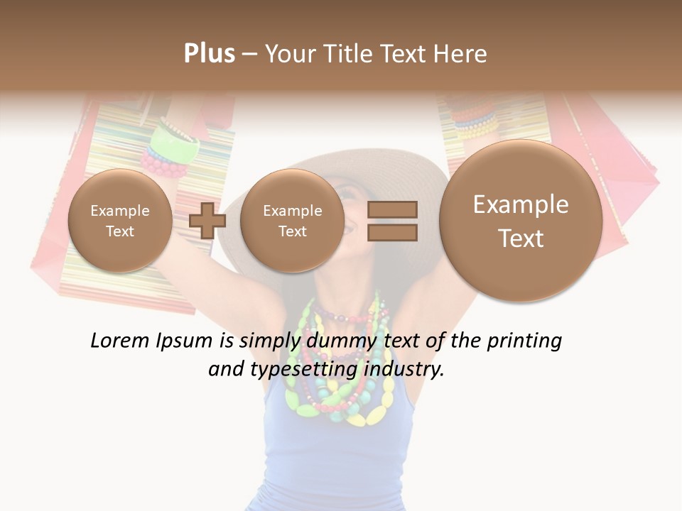 Bags Girl Paper PowerPoint Template