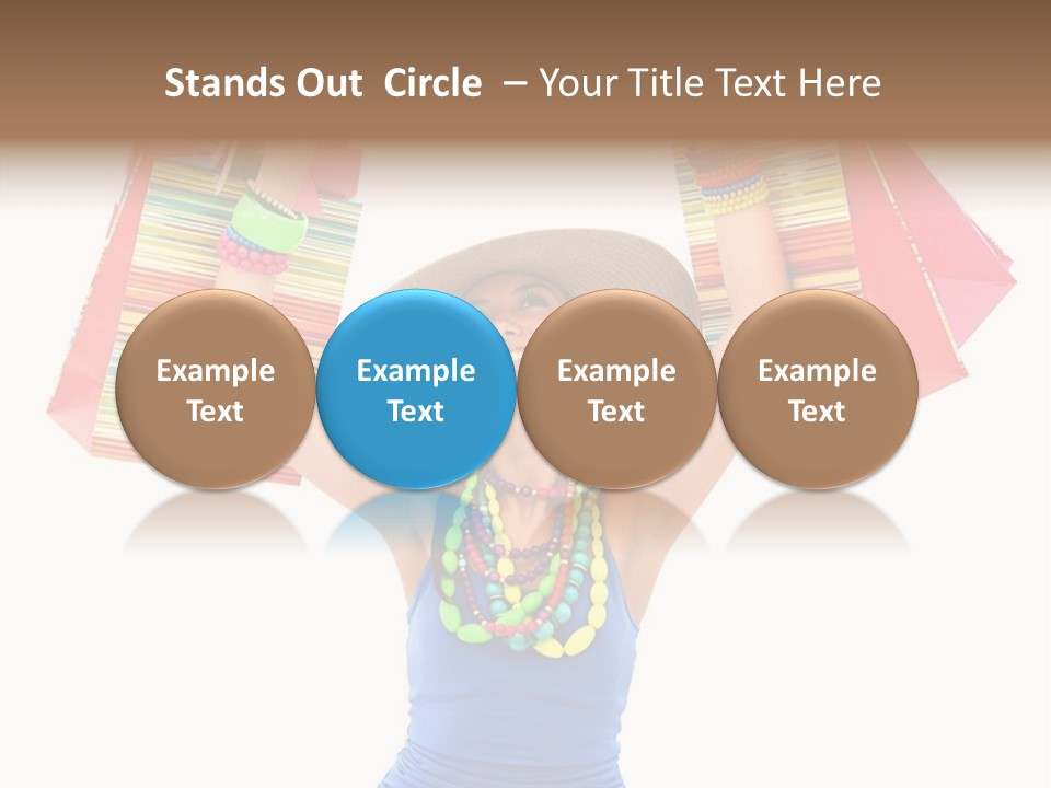 Bags Girl Paper PowerPoint Template