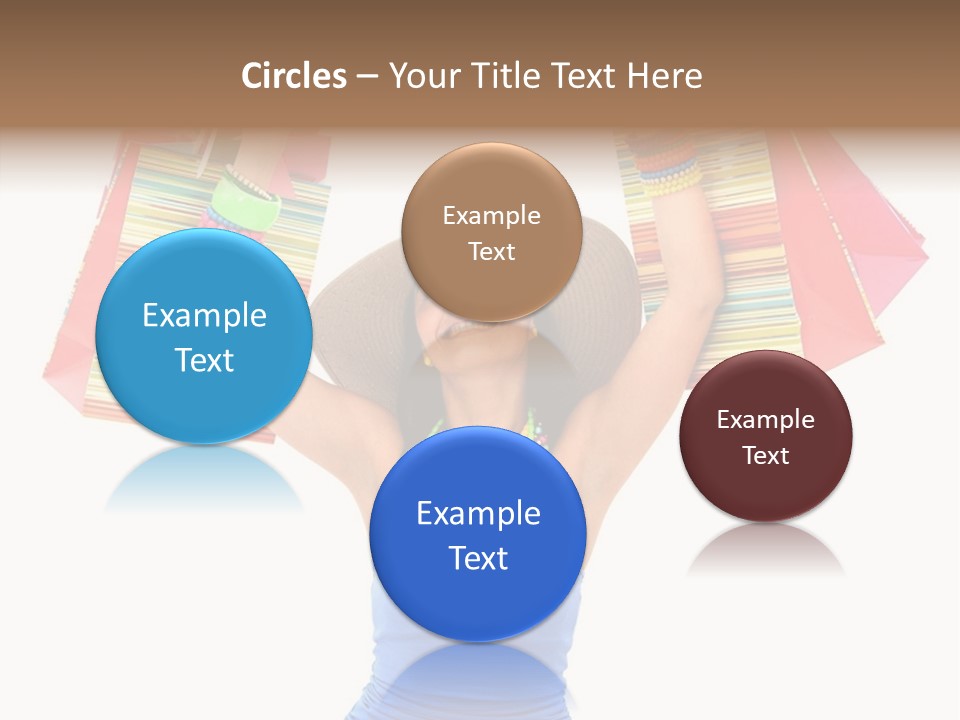 Bags Girl Paper PowerPoint Template