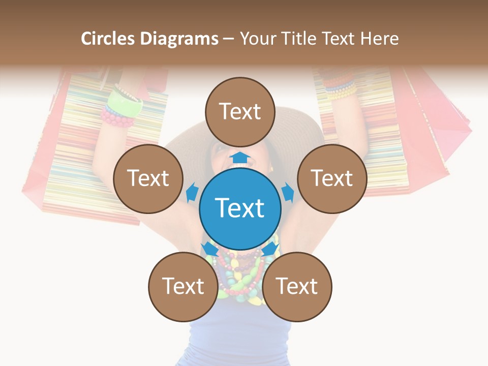 Bags Girl Paper PowerPoint Template