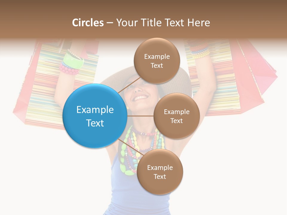 Bags Girl Paper PowerPoint Template