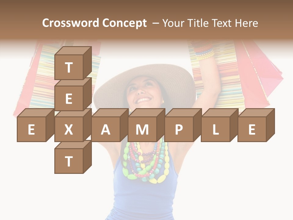 Bags Girl Paper PowerPoint Template