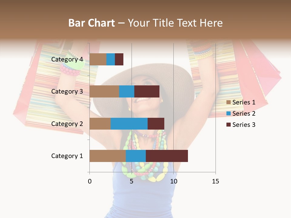 Bags Girl Paper PowerPoint Template