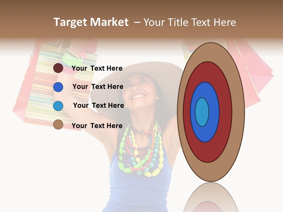 Bags Girl Paper PowerPoint Template