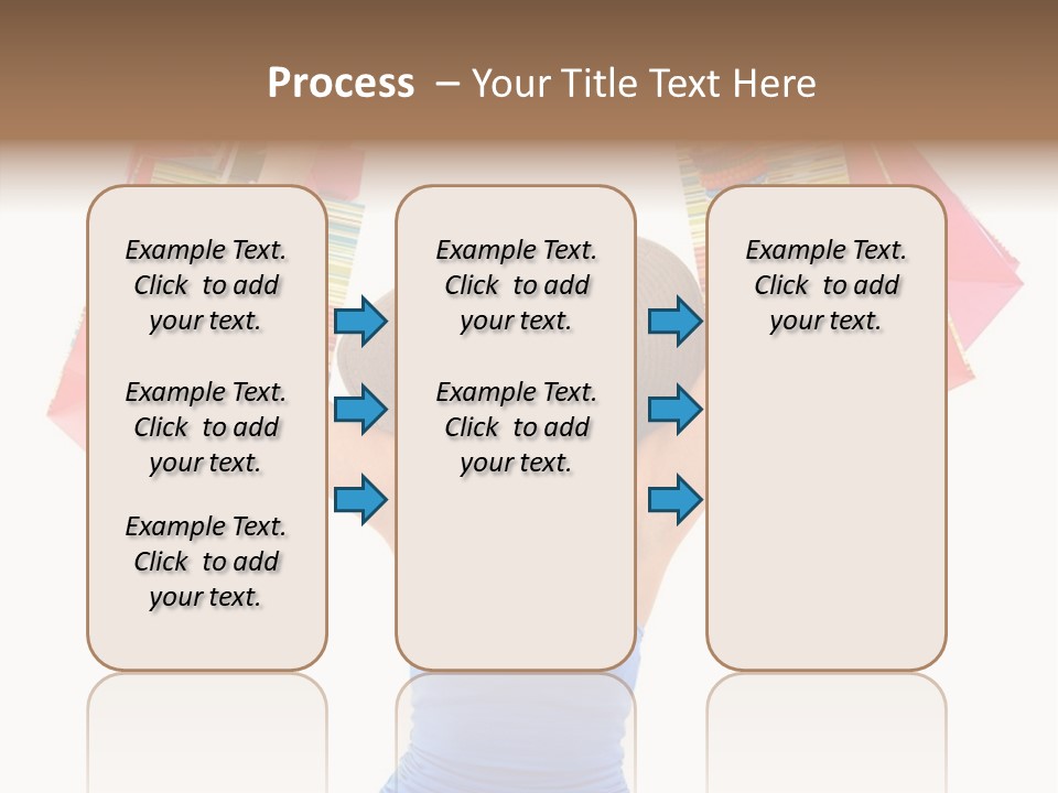 Bags Girl Paper PowerPoint Template