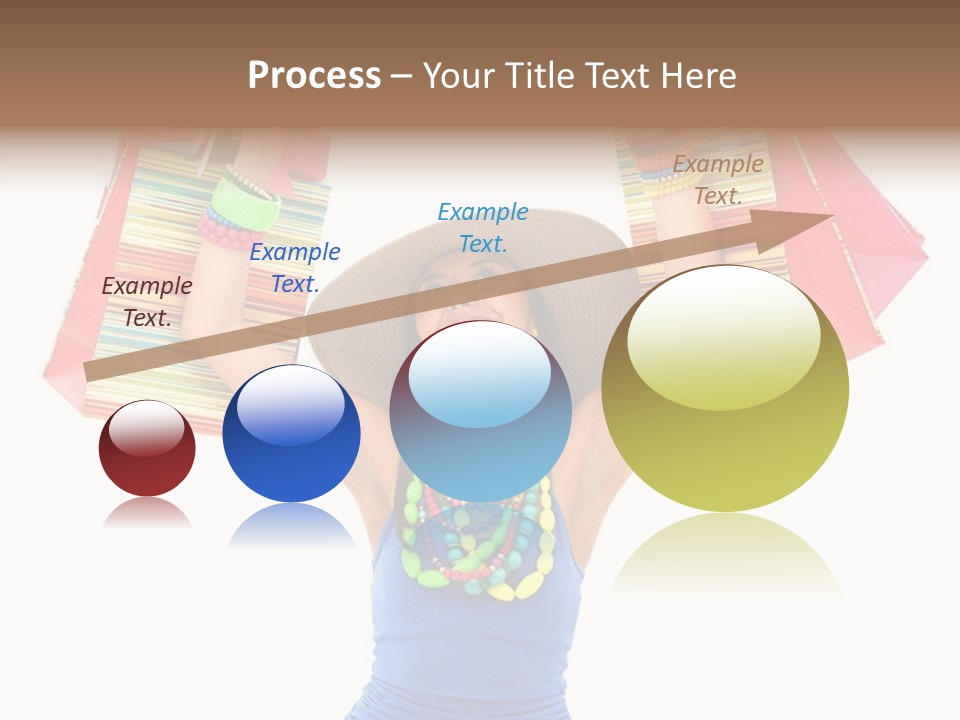 Bags Girl Paper PowerPoint Template