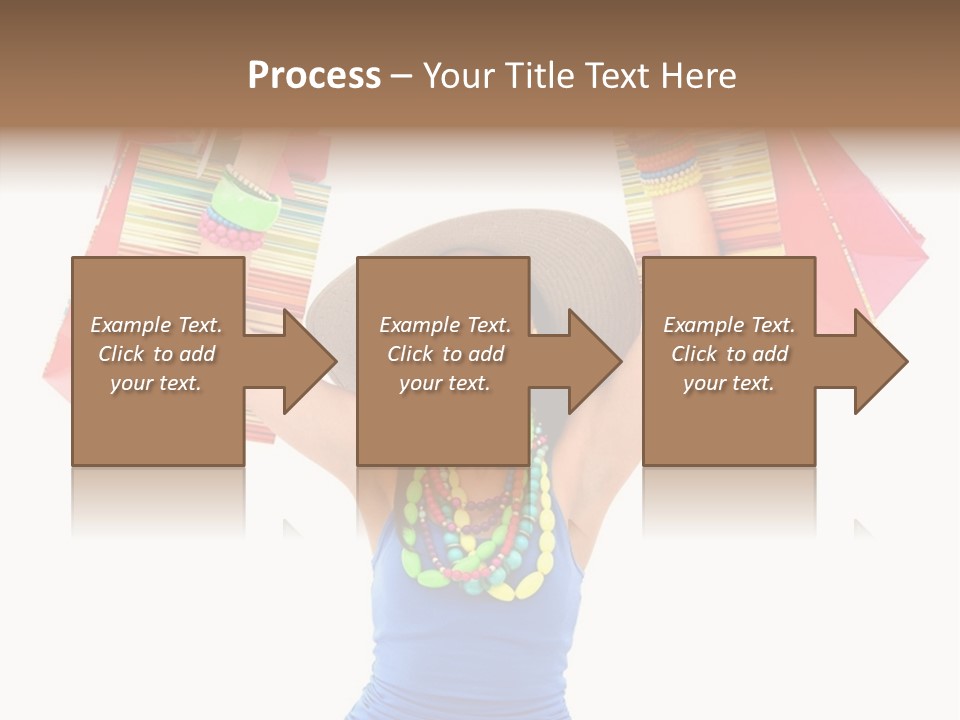 Bags Girl Paper PowerPoint Template